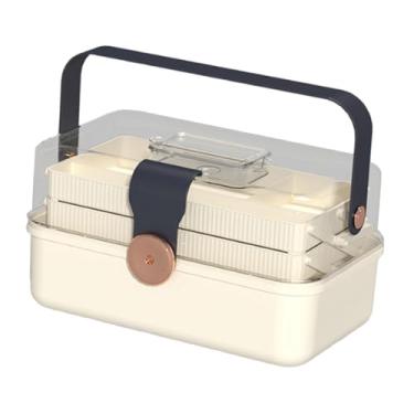 Imagem de Zialofi Caixa médica de primeiros socorros para família, pequena caixa de remédios, artesanato, suprimentos de costura, organizador para carro, caminhadas, Marinha