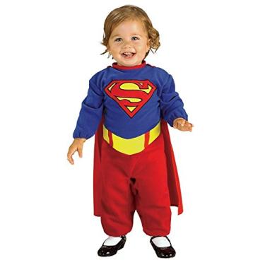 Imagem de Macacão infantil Supergirl de quadrinhos Super Heróis (tamanho infantil) #885302 azul e vermelho