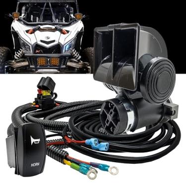 Imagem de OZ-USA Kit de chicote de fios Air Horn 12V com bloco de distribuição de barramento elétrico compatível com Can-Am Maverick X3 Max RS Turbo RR Sport Trail Commander Defender 2018-2023.