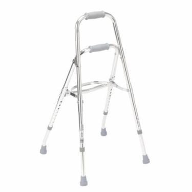 Imagem de Andador dobrável com degrau lateral Unidade de altura ajustável Estrutura de alumínio hemi 300 libras Capacidade de peso 29-1/2 Prata 1 cada por Drive