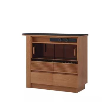 Imagem de Carrinho de Armazenamento Balcão de bar ilha balcão balde armário sala de estar armazenamento simples e luxuoso armário de jantar Carrinho de Armazenamento