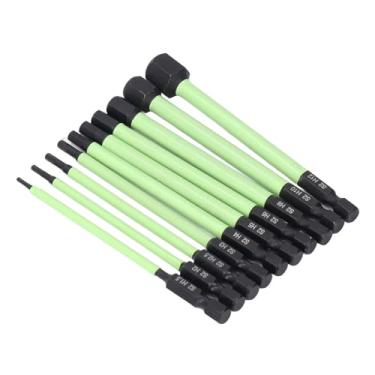 Imagem de Hex Bit Drill Set Forte Magnético H1.5 Para H12 Impacto Hex Wrench Bit Set Verde