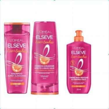 Imagem de Kit Elseve Liso Dos Sonhos - L'Oréal Paris, Shamp,Cond, Creme P 200ML