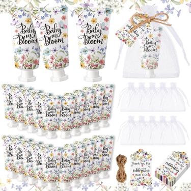 Imagem de Conjunto de creme para mãos Dansib Baby In Bloom 48 conjuntos com bolsas de organza