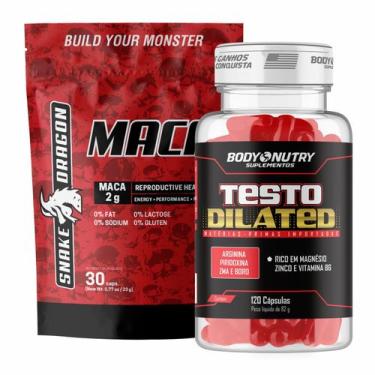 Imagem de Kit Testo Dilated Body Nutry 120 cáps e Ma ca Snake Dragon 30 cáps - B