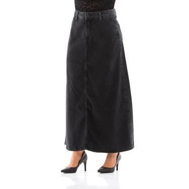 Imagem de Saia Jeans Feminina Arauto Evasê Black