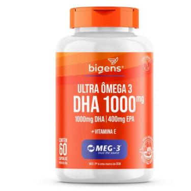 Imagem de Ultra Ômega 3 Dha 1000 Epa 400mg Meg3 Bigens 60 Capsulas, Sem Sabor