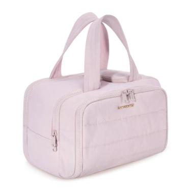 Imagem de Bolsa de higiene pessoal BAGSMART Travel, leve, grande, rosa para mulh