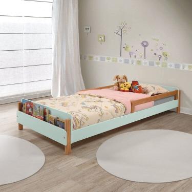 Imagem de Cama Montessori Maui 45cm X 95cm X 205cm Verde/Amêndoa