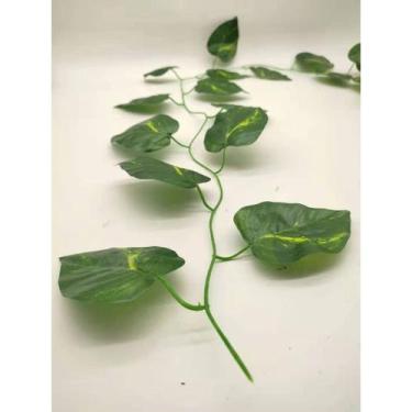 Imagem de Corrente de Folha Artificial Trepadeira De 2 Metros Para Parede Verde 