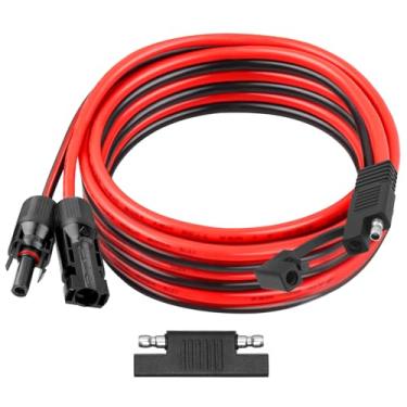 Imagem de Kimbluth Cabo de extensão SAE 15FT 10AWG conector SAE conector SAE carregador de bateria painel solar cabo de extensão com adaptador reverso de polaridade SAE para motor de pesca automotiva, trator RV