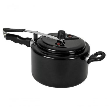Imagem de Panela De Pressão Teflon Antiaderente 5 Litros Preta Gourmet