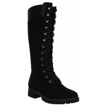 Imagem de Timberland Bota feminina premium impermeável de 35,5 cm, Nobuck preto, 7