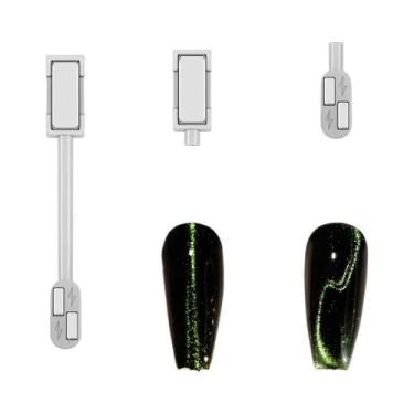 Imagem de Caneta Magnética 3D para Nail Art - Ponta Dupla para Esmalte em Gel UV