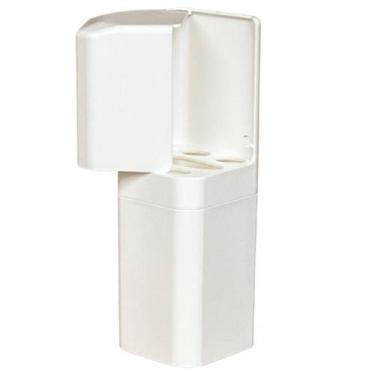 Imagem de Porta Escovas e Creme Dental com Encaixe Adesivo - oem, BRANCO