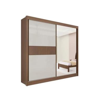 Imagem de Guarda Roupa Titanium Ripado 2 Portas 6 Gavetas com Espelho D Doro - D