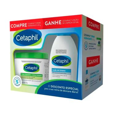 Imagem de Kit Cetaphil Creme Hidratante 453g + Loção de Limpeza 120ml