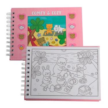 Imagem de Livro Para Colorir Infantil Comfy Cozy Capa Dura Divertido - Toys 2u, 