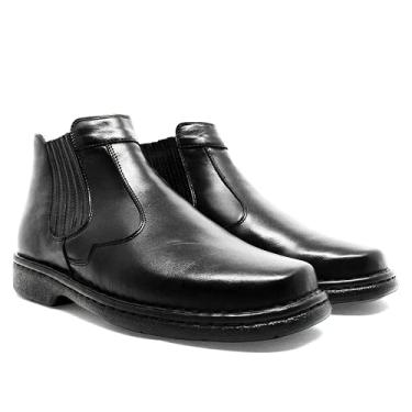 Imagem de Bota Social Ortopédica Conforto Em Couro Com Amortecedor 351 (PRETO, BR, Adulto, Numérico, 42)