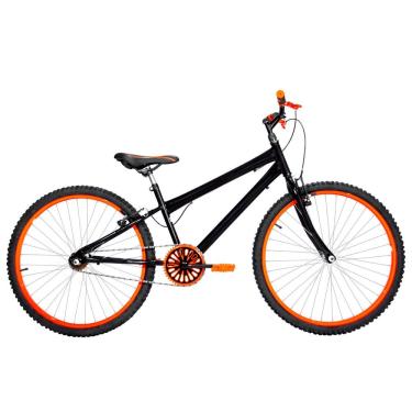 Imagem de Bicicleta Masculina Aro 26 Rbx Alumínio Colorido Cor Preta E Laranja