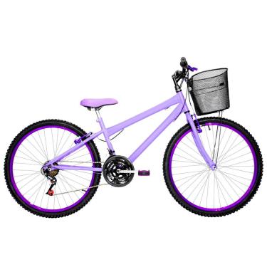 Imagem de Bicicleta Feminina Aro 26 Rbx Alumínio Colorido 18 Marchas Cor Lilás E Violeta