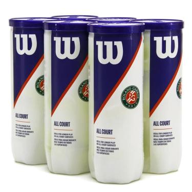 Imagem de Bola De Tênis Wilson Roland Garros Pack Com 06 Tubos