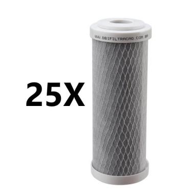 Imagem de Kit 25 Refil P Filtro 7 Carbon Block Carvão Ativ Bbi Fortlev