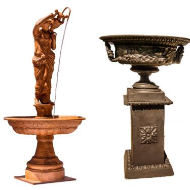 Imagem de Chafariz Deusa Com Floreira Base Jardim Luxo Itaipava Ferro Fundido