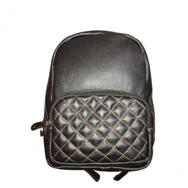 Imagem de Mochila Feminina De Couro Nina Matê. Cor Preto
