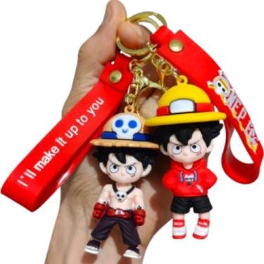 Imagem de Kit 2 Chaveiro 3d One Piece Personagem Coleção Personagem Chave Carro 