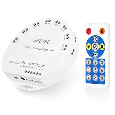 Imagem de Ruirui Controlador Bluetooth Sp608E Com 8 Saídas De Sinal Para Módulo Led, Faixa Luz Pixel, Android Ios, Aplicativo/Controle Remoto/Gatilho