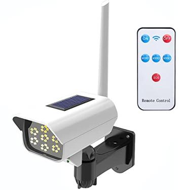 Imagem de AOOCY Câmera De Segurança Falsa Movida A Energia Solar, Sistema Vigilância Cctv Simulado Com Sensor Movimento Pir Led, Luz Detecção Para Ambientes Internos E Externos, Casa, Escritório, Loja, Garage