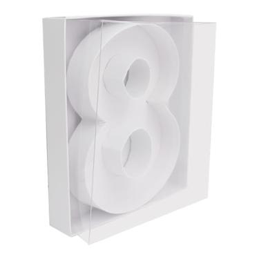 Imagem de Generic Número Pequeno De Papelão 8" Com Caixa E Tampa, Recipiente Para Doces, Embalagem, Recortes Papel Machê (8)