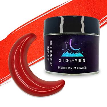 Imagem de Slice of the Moon | Pó de mica sintética | para uso pessoal ou profissional - Projetos de cosméticos, resina epóxi, esmalte, sabonetes, bombas de banho e projetos de arte (vermelho verdadeiro)