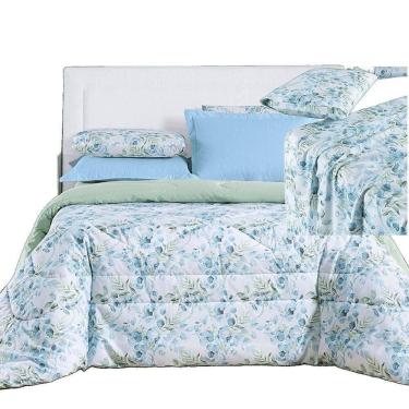 Imagem de Kit Coordenado Edredom E Lençol Sensuale Super King Forest 5 Peças - 80% Algodão, 20% Poliéster