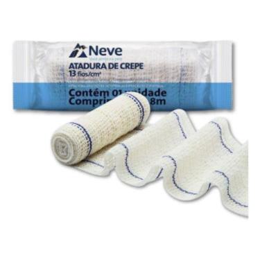 Imagem de 6 Atadura Crepe Neve Faixa Curativo 6cm X 1,80m 13 Fios