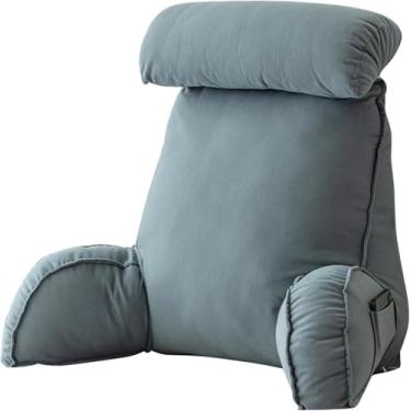 Imagem de Travesseiro De Leitura Para Suporte De Costas De Cama Removível Lavável Travesseiro De Descanso De Cama Almofada De Leitura Para Suporte De Costas, Style-4, 75×40×50CM(without Neck Pillow)