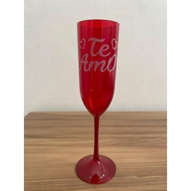 Imagem de Taça de Champanhe “Te Amo” – Acrílico Resistente**