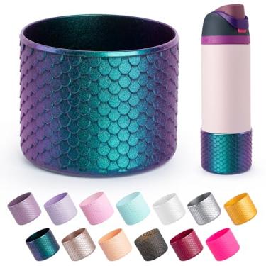 Imagem de Diumepo Bota de silicone para garrafa de água Owala 680 g, capa protetora antiderrapante para garrafa de água de aço inoxidável Owala Twist, FreeSip and Flip, livre de BPA (marinho)