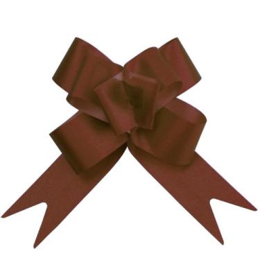 Imagem de 10 Laço Fácil para Presente 30mm - AAZ, Liso Marrom
