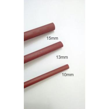 Imagem de Poleiro Plástico Frisado Mogno 33cm - 3 Unidades Medidas: 10mm / 13mm 