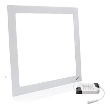 Imagem de Plafon Painel Led 18W Embutir Quadrado Luz Branco Frio - Al-Mare