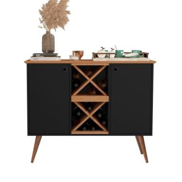 Imagem de Aparador Cantinho Café Buffet 2 Portas Com Adega Elegance - Moveis Fas