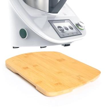 Imagem de Placa deslizante para Thermomix TM6 TM5, deslizante de madeira maciça compatível com Thermomix TM6 acessórios de base de substituição sem esforço, bandeja deslizante para peças de bancada Thermomix