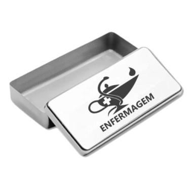 Imagem de Estojo Inox Autoclavavel Personalizado a Laser Enfermagem - Love Saude