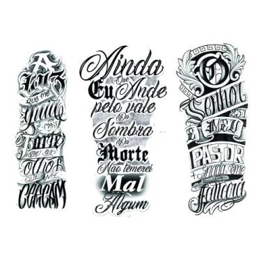 Imagem de 3 Tatuagens Temporárias Tema Frases 3 - Chinesa
