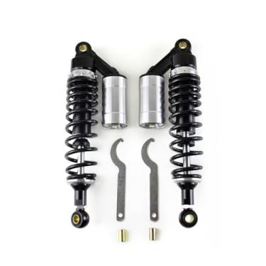 Imagem de Amortecedores de ar traseiro de motocicleta universais de 320 mm para Honda Kawasaki Suzuki Yamaha Go Kart Scooters Street Sport Bike 32 cm 2 peças (prata)