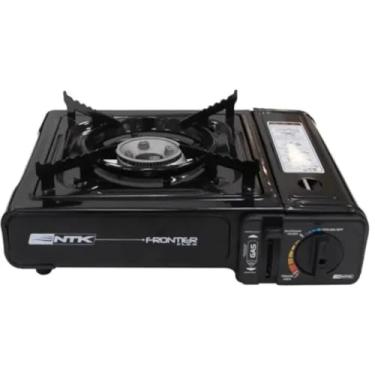 Imagem de Fogareiro NTK Frontier Portátil a Gás, 1 Boca, de Mesa, Cor Preto, Ideal para Camping e Viagem
