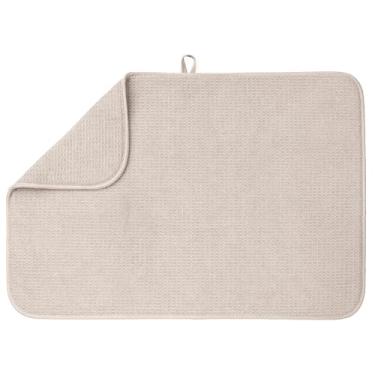 Imagem de Tapete de prato 2GG 60,96 cm x 43,18 cm (Tapete mais suave), superabsorvente da Bellemain (Cinza claro)