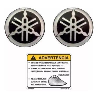 Imagem de Adesivo Emblema Yamaha Xj6 Resinado 50mm Etiqueta Tanque Fgc - SPTS